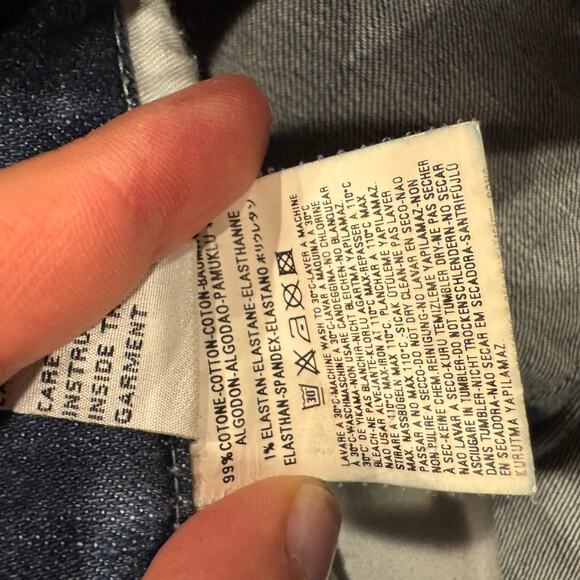 Diesel Bootcut Denim Jeans Blue Low Rise Button Fly Pocket Distressed Hem Sz 26 - Picture 9 of 9